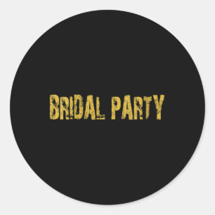 Frauen Brautparty, Vintag kühl. Pairs W_ Bride Runder Aufkleber