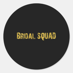 Frauen Bridal Squad, Vintag kühl. Pairs W_ Bride Runder Aufkleber