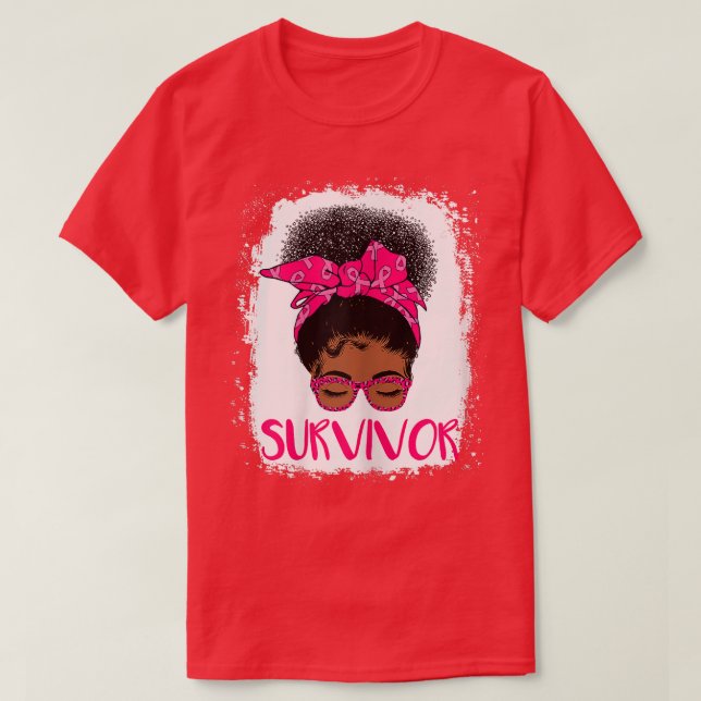 Frauen Brustkrebserkrankung Rosie Riveter Pink A T-Shirt (Design vorne)