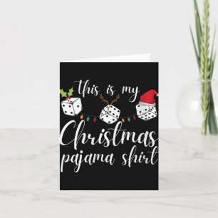 Frauen Bunco Weihnachten Pyjama Würfelspiel Nacht  Karte