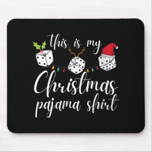 Frauen Bunco Weihnachten Pyjama Würfelspiel Nacht Mousepad