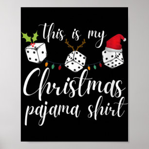 Frauen Bunco Weihnachten Pyjama Würfelspiel Nacht Poster