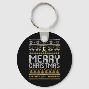 Frauen Calvary Day Cavaliers Logo Frohe Weihnachte Schlüsselanhänger