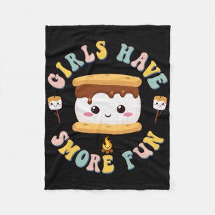 Frauen Camping Kawaii Smores Mädchen haben S'more  Fleecedecke