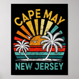 Frauen Cape May Strand New Jersey Familienurlaub Poster