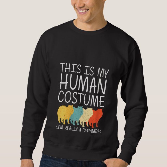 Frauen Capybara Halloween Menschliches Kostüm Mamm Sweatshirt (Vorderseite)
