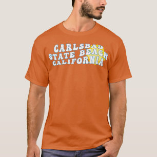 Frauen Carlsbad Staat Beach California CA Retro Wa T-Shirt