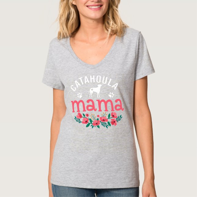 Frauen Catahoula Dog Geschenke für Mama Niedlicher T-Shirt (Vorderseite)