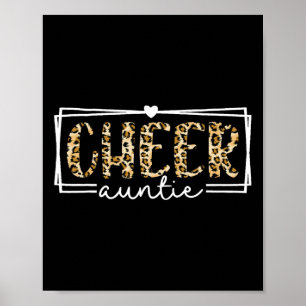 Frauen Cheerleader Tante Mutter Tante Leopard Poster