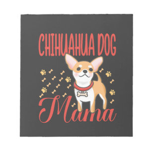 Frauen Chihuahua Hundemama Notizblock
