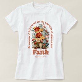 Frauen Christlich Boho Faith Wildblume T-Shirt