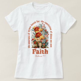 Frauen Christlich Boho Faith Wildblume T-Shirt