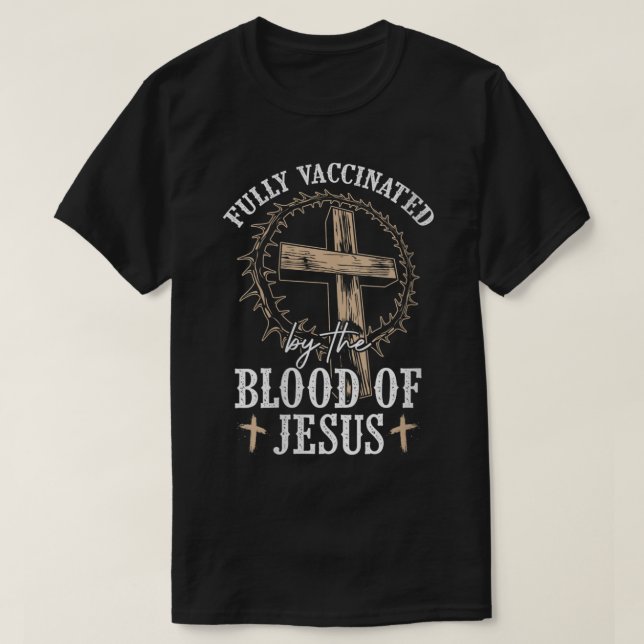 Frauen Christlich Jesus Lover vollständig geimpft  T-Shirt (Design vorne)
