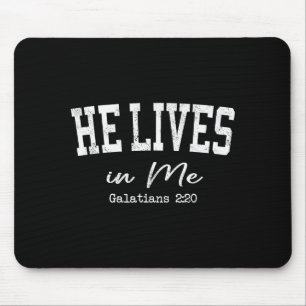 Frauen christliche Shirts Er lebt in mir Bibel Anb Mousepad