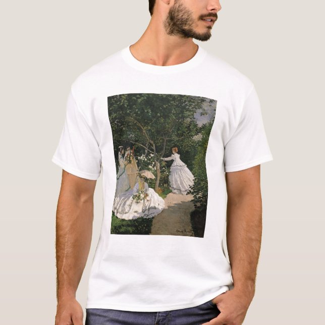 Frauen Claude Monets | im Garten, 1866 T-Shirt (Vorderseite)