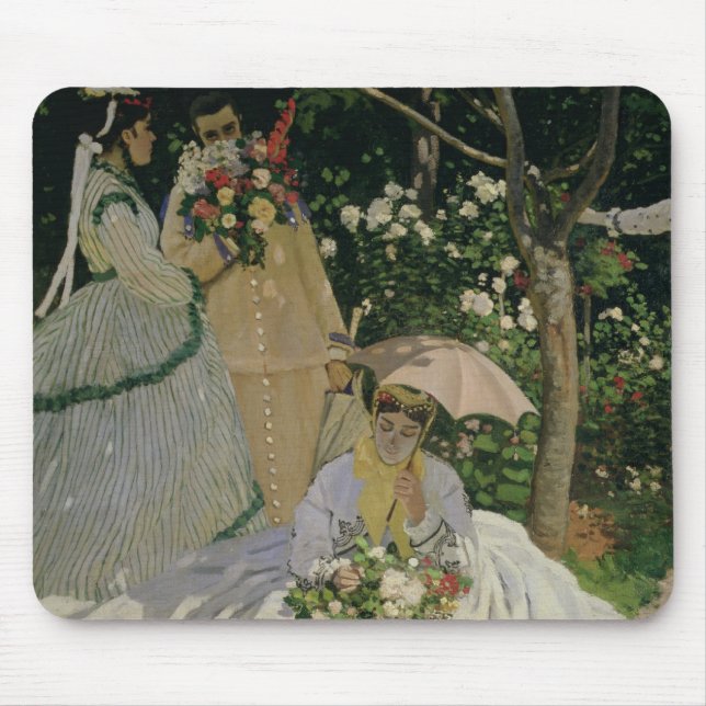 Frauen Claude Monets | im Garten Mousepad (Vorne)