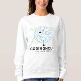 Frauen Clean Tech Gehirn Coding Grafik IT Mädchen Sweatshirt