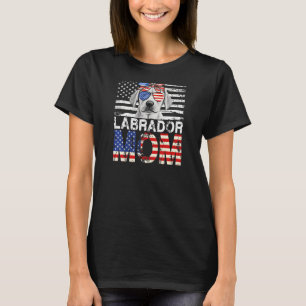 Frauen Cool Labrador Mama Usa Flag Patriotische Mu T-Shirt