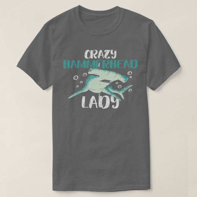 Frauen Crazy Hammerhead Lady Design für einen Hamm T-Shirt (Design vorne)