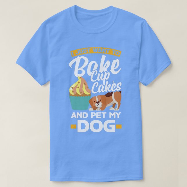 Frauen Cupcake-Backen-Hundebesitzerin  T-Shirt (Design vorne)
