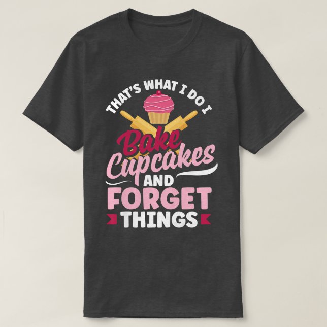 Frauen Cupcake Basteln Funny Bake Lover T-Shirt (Design vorne)
