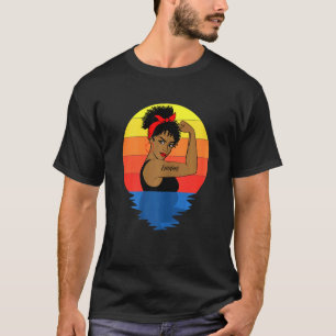 Frauen Curly Black Queen Afro Afro American T-Shirt