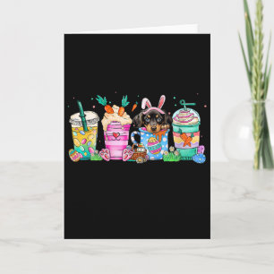 Frauen Dachshund Hund Kaffee Liebhaber Osterhase V Karte