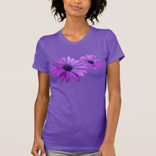 Frauen Daisy T - Shirt Lila Blume Shirts Geschenke