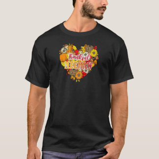 Frauen dankbar dankbare Blume Pumpkin Heart Meem T-Shirt