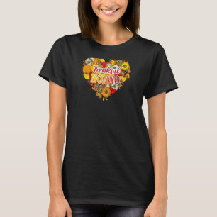 Frauen dankbar dankbare Blume Pumpkin Heart Nonn T-Shirt