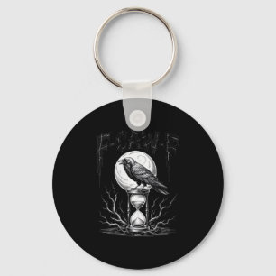 Frauen Dark Gothic F-caw-f Black Crow Moon Soky Ha Schlüsselanhänger