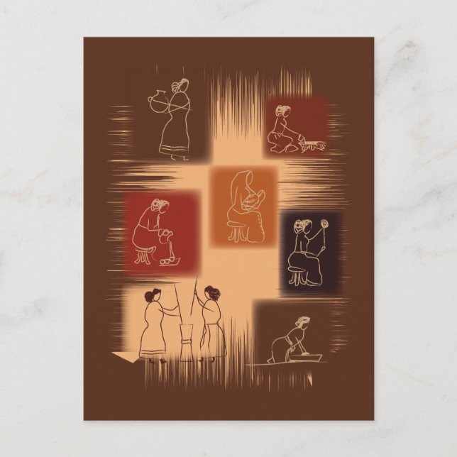 Frauen - das Rückgrat Postkarte (Vorderseite)