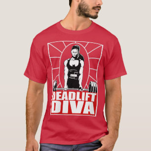 Frauen Deadlift Diva Gewichtheben Bodybuilding GYM T-Shirt