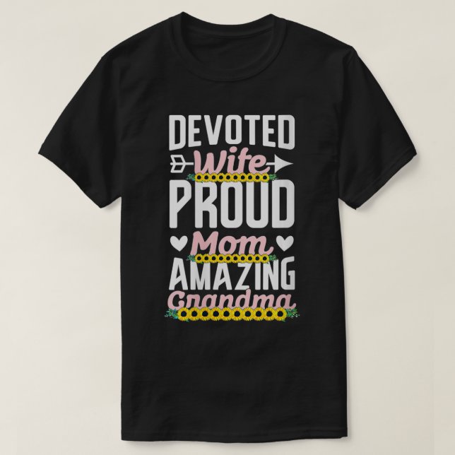 Frauen Ded Ehefrau Proud Mama Phantastisch Oma Nie T-Shirt (Design vorne)
