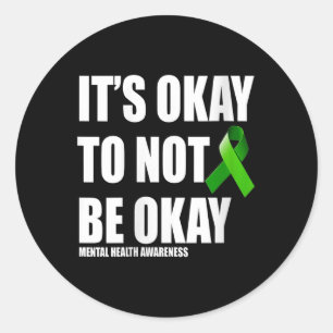 Frauen Depression Mental Health Awareness Gift V-n Runder Aufkleber