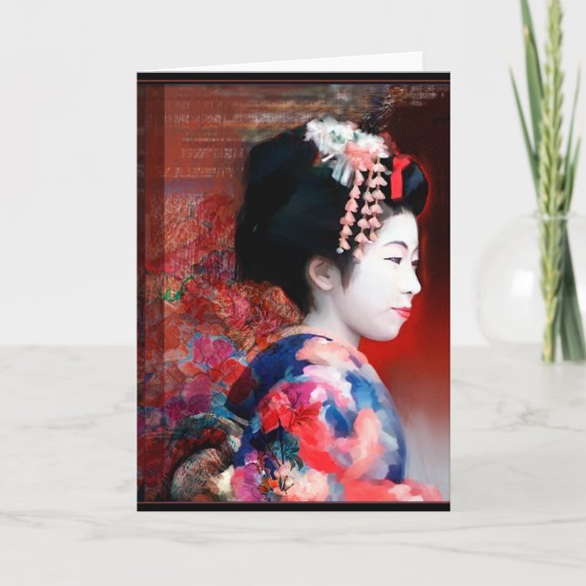 Frauen der Welt: Geisha notecard Karte (Vorderseite)