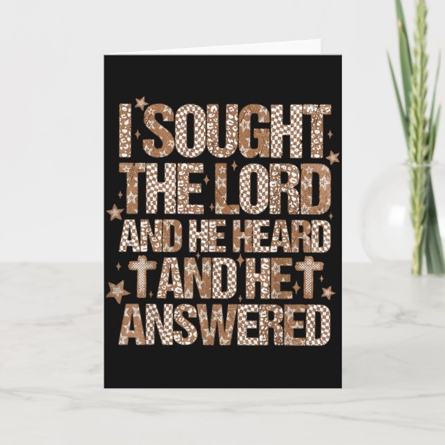 Frauen des Glaubens I Sought The Lord And He Heard Karte (Vorderseite)