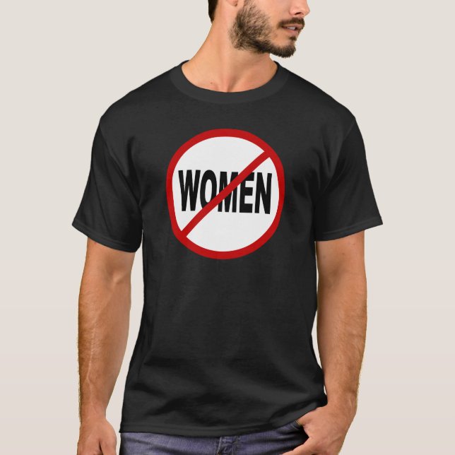 Frauen des Hass-Women/No Zeichen-Aussage erlaubt T-Shirt (Vorderseite)