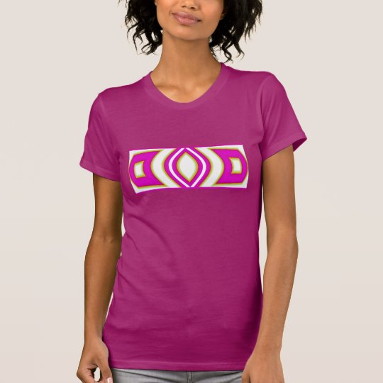 Frauen des Mode-Shirt-4 auf Lila, rosa, weiß T-Shirt