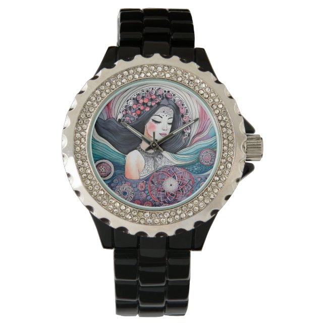 Frauen des Seekompaktspiegels Armbanduhr (Vorderseite)