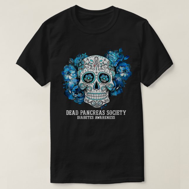 Frauen Diabetes Bewusstsein Tote Bauchspeicheldrüs T-Shirt (Design vorne)