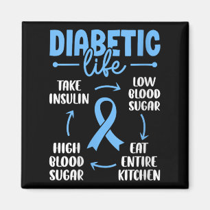 Frauen Diabetisches Leben Niedriges Blut Zucker es Magnet