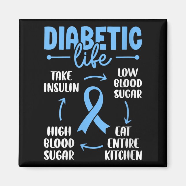 Frauen Diabetisches Leben Niedriges Blut Zucker es Magnet (Vorne)