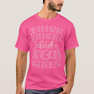Frauen dick Oberschenkel und RB Vibes Niedlich 90e T-Shirt