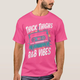 Frauen dicke Oberschenkel und RB-Stäbe Hüftspitze T-Shirt