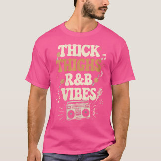 Frauen dicke Oberschenkel und RB-Stäbe Hüftspitze T-Shirt