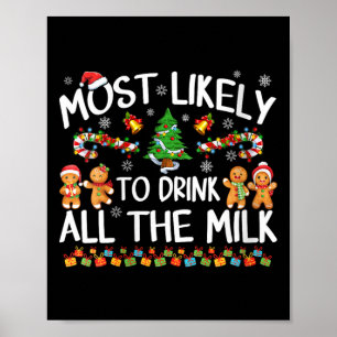 Frauen, die am ehesten die ganze Milch trinken Poster