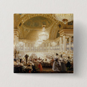 Frauen, die beim Tuileries im Jahre 1835 speisen Button