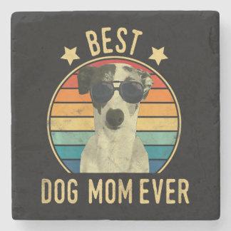 Frauen, die beste Hundemutter je italienischer Win Steinuntersetzer