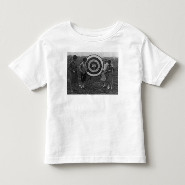 Frauen, die Bogenschießen-Ziel-Fotografie Kleinkind T-shirt (Vorderseite)